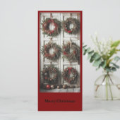 Kerstdeurkrans Vakantie Persoonlijke kaart (Staand voorkant)