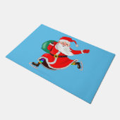Kerstdeurmat Kerstman met Gift Deurmat (Schuin)