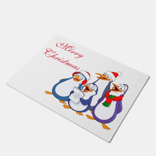 kerstdeurmat-Merry-pinguïns Deurmat (Schuin)