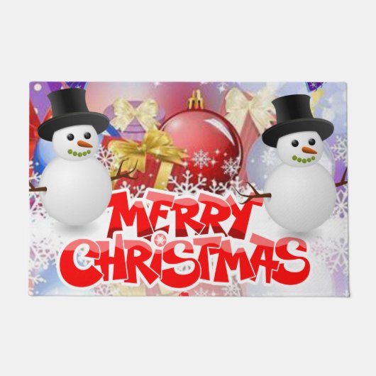 Kerstdeurmat, Prettig Kerstfeest Deurmat (Voorkant)