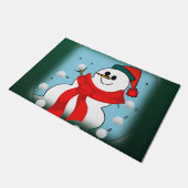 Kerstdeurmat, Sneeuwman Deurmat (Schuin)