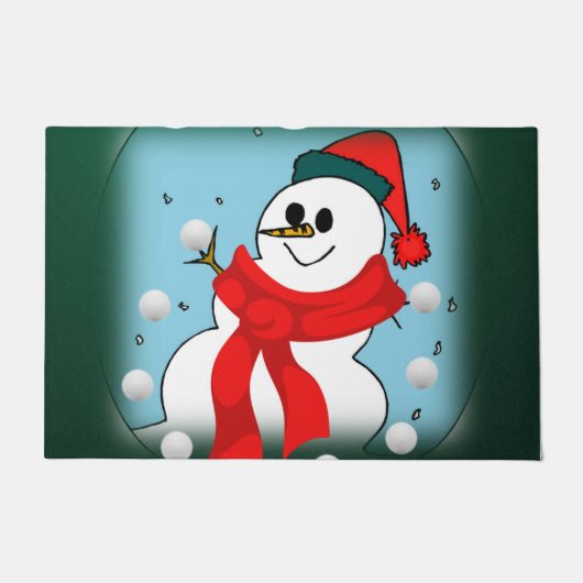 Kerstdeurmat, Sneeuwman Deurmat (Voorkant)