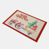 Kerstdeurmat voor boerderijen deurmat (Schuin)