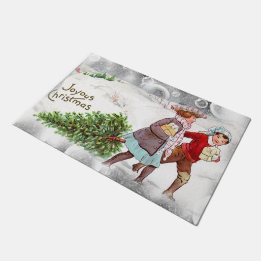 kerstdeuromte,  deurmat (Schuin)