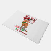 kerstdeuromte, rendiertje deurmat (Schuin)