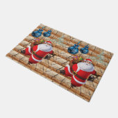 Kerstdeuropening, kerstman deurmat (Schuin)