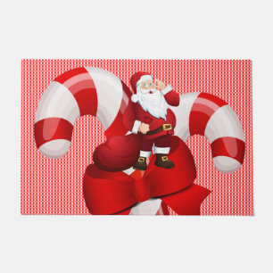 Kerstdeuropening, kerstman deurmat