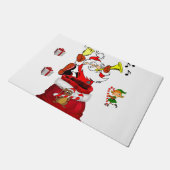 Kerstdeuropening, kerstman deurmat (Schuin)