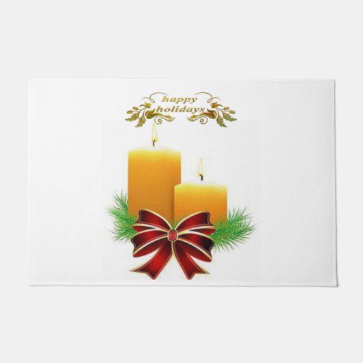 Kerstdeuropening, Prettige feestdagen Deurmat (Voorkant)