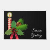 Kerstdeuropening, zanggroeten deurmat (Voorkant)