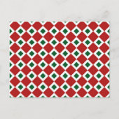 Kerstdiamantpatroon Feestdagenkaart (Voorkant)