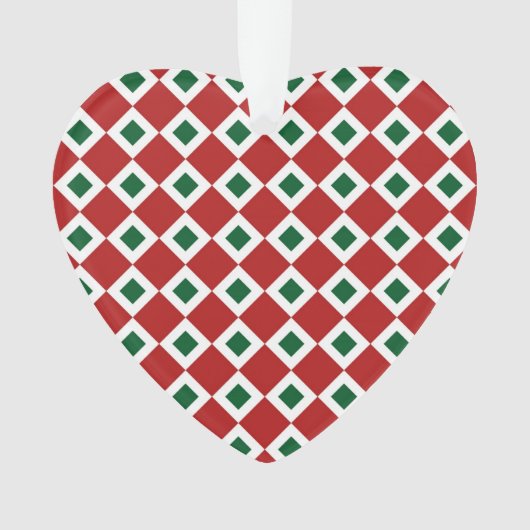 Kerstdiamantpatroon Ornament (voorkant)
