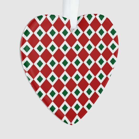 Kerstdiamantpatroon Ornament (voorkant)