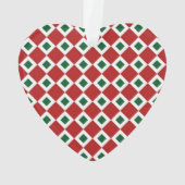 Kerstdiamantpatroon Ornament (achterkant)