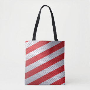 KerstDiamondbord met rode strepen Tote Bag