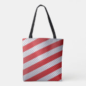 KerstDiamondbord met rode strepen Tote Bag (Achterkant)