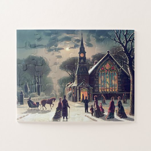 Kerstdienst J Hoover And Son 1878 Legpuzzel (Horizontaal)