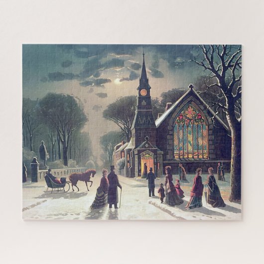 Kerstdienst J Hoover En Zoon 1878 Legpuzzel (Horizontaal)