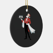 Kerstdienst Serveerster Kerstman Keramisch Ornament (Rechts)