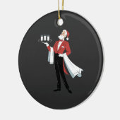 Kerstdienst Serveerster Kerstman Keramisch Ornament (Links)
