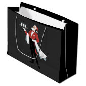 Kerstdienst Serveerster Santa Server Kerstmis Groot Cadeauzakje (Voorkant Gekanteld)