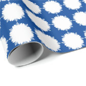 Kerstdiep blauw en wit cadeaupapier (Rol Hoek)