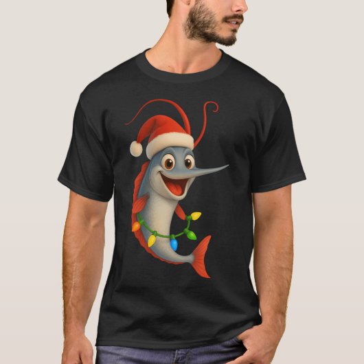 Kerstdiepzee-lintvis T-shirt (Voorkant)