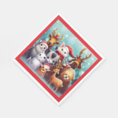 Kerstdieren 2 servet (Hoek)