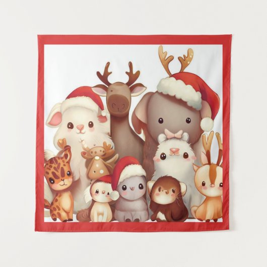 Kerstdieren 3 wandkleed (Voorkant)
