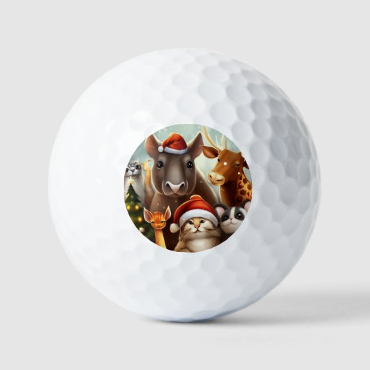Kerstdieren (6) golfballen (Voorkant)