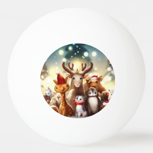 Kerstdieren (7) pingpongbal (Voorkant)