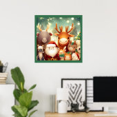 Kerstdieren 8 poster (Thuiskantoor)