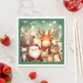 Kerstdieren 8 servet (Insitu)