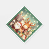 Kerstdieren 8 servet (Hoek)