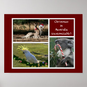 Kerstdieren — Aziatische stijl — Poster