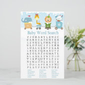 Kerstdieren Baby shower Word Search (Staand voorkant)