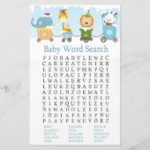 Kerstdieren Baby shower Word Search (Voorkant)