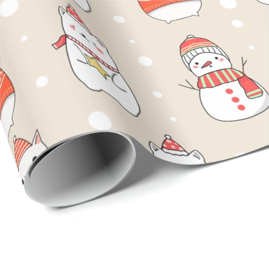 Kerstdieren Cadeaupapier (Rol Hoek)