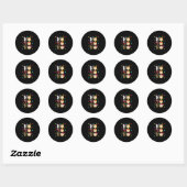 Kerstdieren Costumes Funny Hamster Lover Gif Ronde Sticker (Vel)