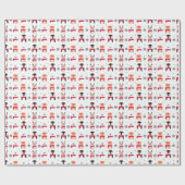 Kerstdieren, Deer, Polair Beer, pinguïn en vos Cadeaupapier (Vlak)