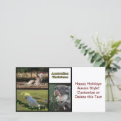 Kerstdieren Feestdagenkaart (Staand voorkant)