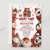 Kerstdieren feestelijke kerstfeest Kinderen verjaa Kaart (Voorkant)