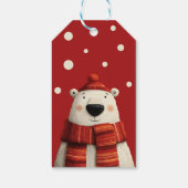 Kerstdieren Feestelijke Kerstmis Kids Verjaardag D Cadeaulabel (Achterkant)