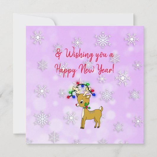 kerstdieren — Festive Custom Kaart (Achterkant)