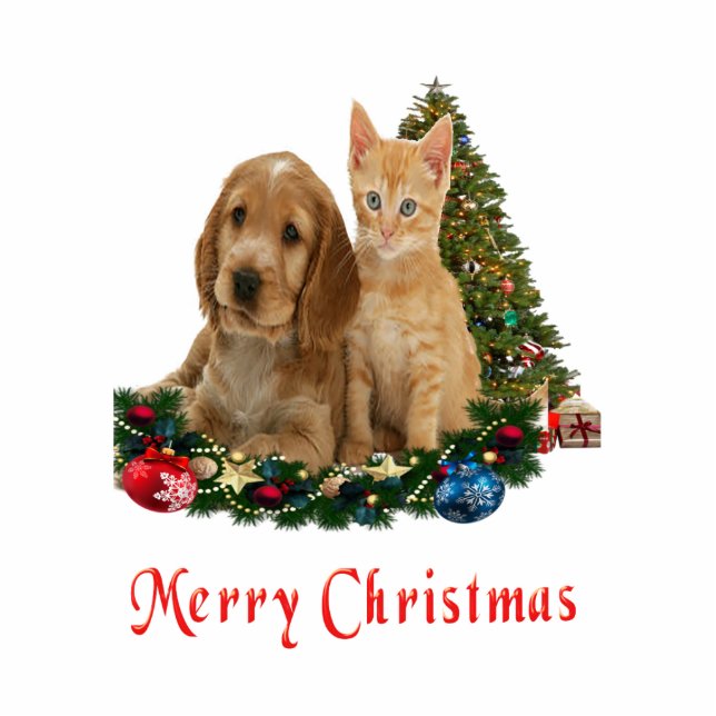 Kerstdieren Fotobeeldje Sleutelhanger (Voorkant)