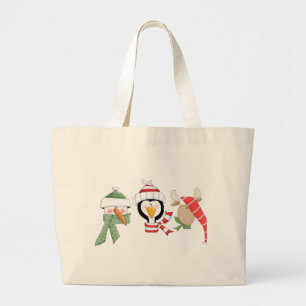 Kerstdieren Grote Tote Bag