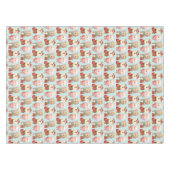 Kerstdieren in een feestpatroon tafelkleed (Voorkant (Horizontaal))