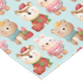 Kerstdieren in een feestpatroon tafelkleed (Gekanteld)