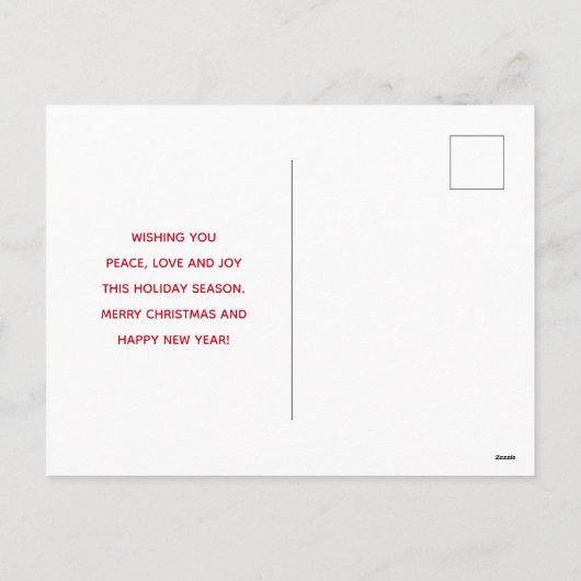 Kerstdieren in feestdagen Briefkaart (Achterkant)