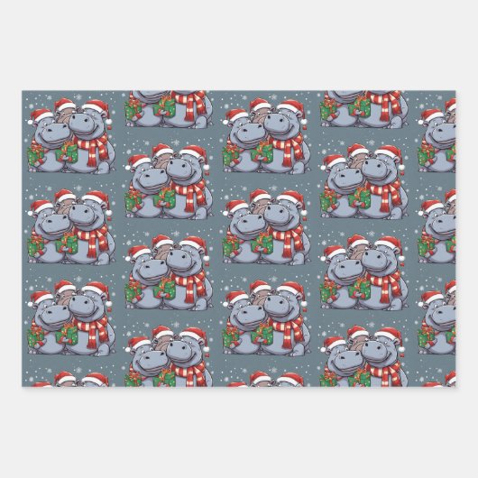 Kerstdieren Inpakpapier Vel (Voorkant 2)